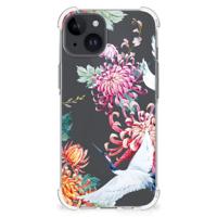 iPhone 15 Plus Case Anti-shock Bird Flowers - thumbnail