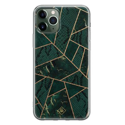 iPhone 11 Pro siliconen hoesje - Abstract groen iPhone 11 Pro siliconen hoesje - Abstract groen