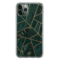 iPhone 11 Pro siliconen hoesje - Abstract groen - thumbnail