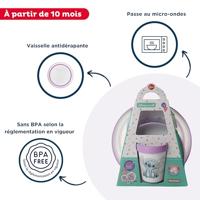 LILO en STITCH 3-delige maaltijdset: antislipbeker + kom + bord - thumbnail