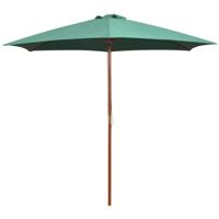 VidaXL Parasol 270x270 cm houten paal groen - thumbnail