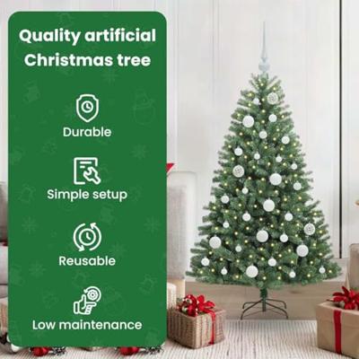 VidaXL Kunstmatige inklapbare kerstboom groen 120 cm pvc en metaal
