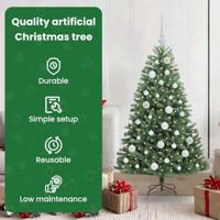 VidaXL Kunstmatige inklapbare kerstboom groen 120 cm pvc en metaal - thumbnail
