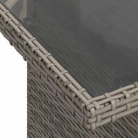 6-delige Loungeset met kussens poly rattan grijs - thumbnail