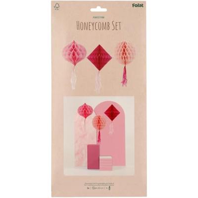 Honeycomb Set Perfect Pink 3-Delig