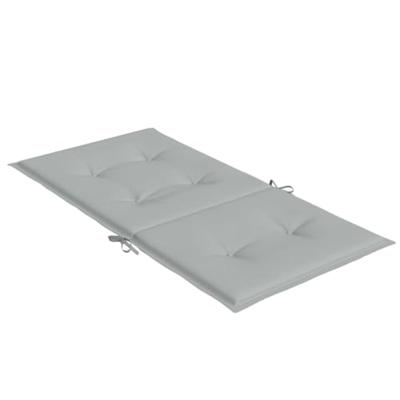 VidaXL Stoelkussens 4 st lage rug 100x50x4 cm stof lichtgrijs - thumbnail