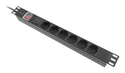 Lanberg PDU-06F-0200-IEC-BK energiedistributie 6 AC-uitgang(en) 1U Zwart Lanberg PDU-06F-0200-IEC-BK energiedistributie 6 AC-uitgang(en) 1U Zwart