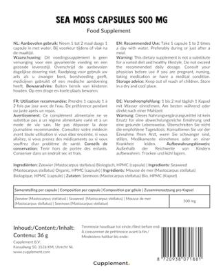 Cupplement Sea Moss Organic Supplements 60Capsules Cupplement Sea Moss Organic Supplements 60Capsules