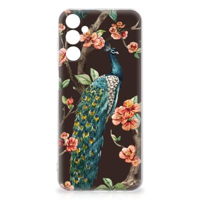 Samsung Galaxy M14 | TPU Hoesje | Pauw met Bloemen