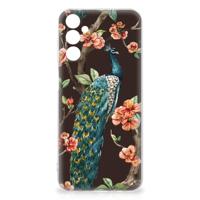 Samsung Galaxy M14 | TPU Hoesje | Pauw met Bloemen - thumbnail