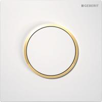 Bedieningsplaat Geberit Type 10 Pneumatisch Round Wit Verguld - thumbnail