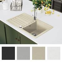 Gootsteen enkele bak graniet beige - thumbnail