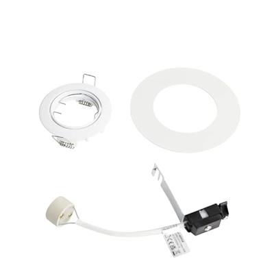 QAZQA Ronde inbouwspot wit kantelbaar met opvulring - Edu