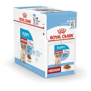Royal Canin Medium Puppy natvoer hond (in saus) 4 dozen (40 x 140 g)