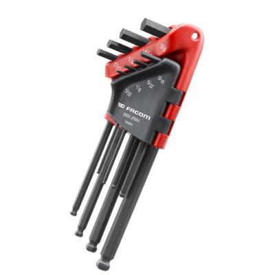 Facom Set lange inbussleutels inch maten in houder - 83SH.JP8AU