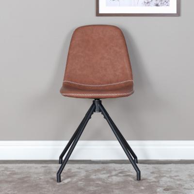 Nohr Draaibare Eetkamerstoel 'Austina' Lederlook, kleur Bruin