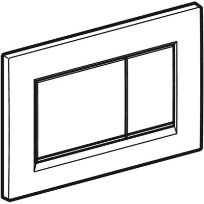 Geberit Sigma 20 (ex Sigma 30) bedieningspaneel chroom/mat chroom voor Sigma reservoirs 8cm (UP720) en 12cm (UP320) - thumbnail
