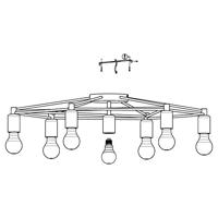 Eglo Plafondlamp Staiti 7-lichts 76cm wit 97896 - thumbnail