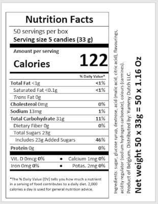 Frisia rocket balls zure kogels aardbei (50x 5-pack)