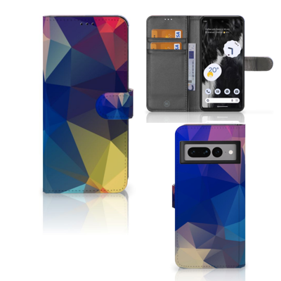 Google Pixel 7 Pro | Book Case | Polygon Dark