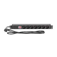 Adam Hall 87471 X7 19 inch 7-weg stroomverdeler met schakelaar - thumbnail