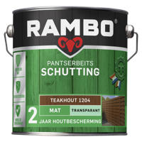 Rambo Pantserbeits Schutting Mat Transparant 2,5 liter - Teakhout - thumbnail