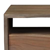 Salontafel met natuurlijke rand 90x50x40 cm acaciahout grijs - thumbnail