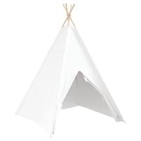 VidaXL Teepee tent wit 120 x 120 x 150 cm stof en plastic - thumbnail