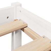 Bedframe zonder matras massief grenenhout wit 150x200 cm - thumbnail