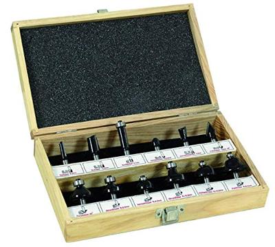 Frezenset HM 8mm in houten kist (12-dlg)