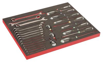 Bahco Foaminlay Fit&Go 3/3 met schroevendraaiers en sleutels - met lasermarkering - 31-delig - FF1A215LM Bahco Foaminlay Fit&Go 3/3 met schroevendraaiers en sleutels - met lasermarkering - 31-delig - FF1A215LM