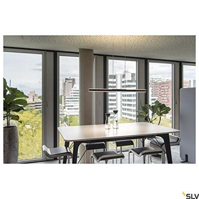 SLV Zwarte hanglampOne Linear 2x10w - 104cm - 1006185