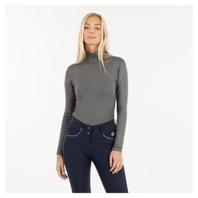 Anky Mockneck Shirt Glitter donkergrijs maat:s