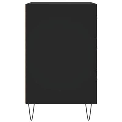 Nachtkastje 40x40x66 cm bewerkt hout zwart