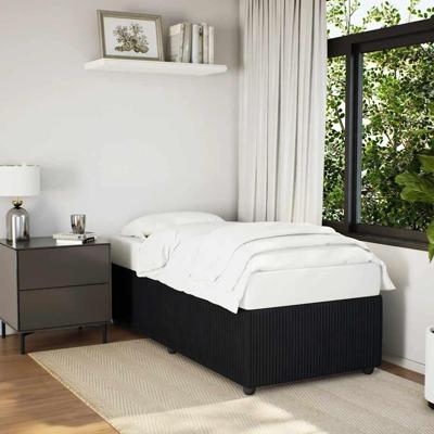 Bedframe fluweel zwart 80x200 cm