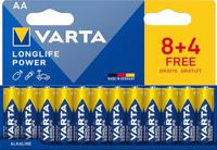 Varta batterij Longlife Power AA, blister van 8 + 4 - thumbnail