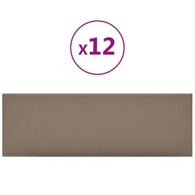 Wandpanelen 12 st 3,24 m 90x30 cm kunstleer cappuccinokleurig Wandpanelen 12 st 3,24 m 90x30 cm kunstleer cappuccinokleurig