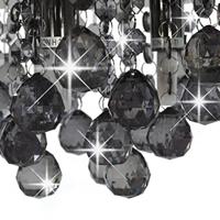VidaXL Plafondlamp met smoky kralen rond g9 zwart - thumbnail