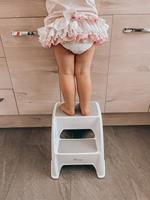 Opstapje - DREAMBABY - Toddler & Me 2 Up - Antislip en gestructureerd - Tot 145kg voor kleintjes en volwassenen - Grijs - thumbnail