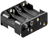 Goobay 11468 AA-batterijhouder voor 8 x Mignon batterijen 1,5 V/batterijhouder met drukknop/open batterijvak 8 AA batterijen FR6 HR6 LR6 / zonder kabel/zwart - thumbnail
