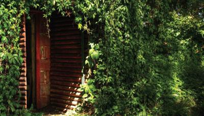 Verborgen deur 130x70cm Tuinschilderij Customize-it - Customize it