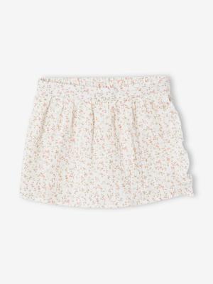 Feestelijk shortrokje voor meisjes met bloemen roze, bedrukt