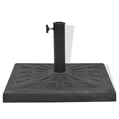 Parasolvoet vierkant 12 kg hars zwart - thumbnail
