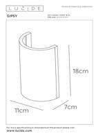 Lucide GIPSY - Wandlamp - 1xG9 - Wit - thumbnail