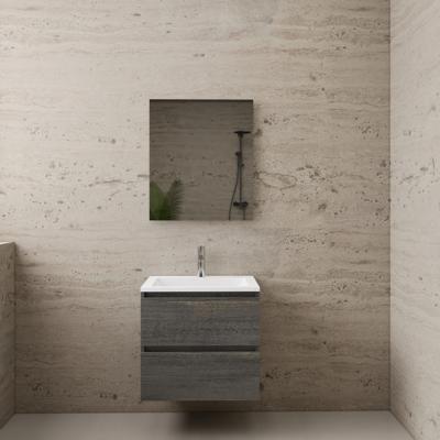 ACTIE BWS Badmeubel | Paris | Frey Oak 60 cm | Mat Wit Wastafel | 1 Kraangat