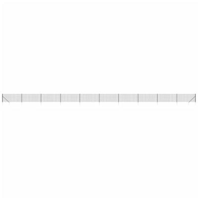 VidaXL Draadgaashek met grondankers 0,8x25 m antracietkleurig