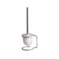 Toiletborstelhouder Sapho X-Round Vrijstaand 36x14x11 cm Chroom / Melkglas - thumbnail