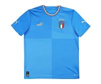 Italië Shirt Thuis Junior 2022-2023 - Maat 128 - Kleur: Blauw | Soccerfanshop - thumbnail