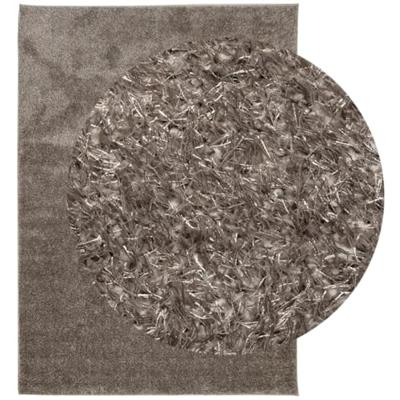 Vloerkleed hoogpolig glanzend 200x280 cm grijs