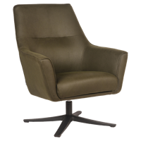 LABEL51 Draaibare Fauteuil 'Tod' Microfiber, kleur Army Green - thumbnail